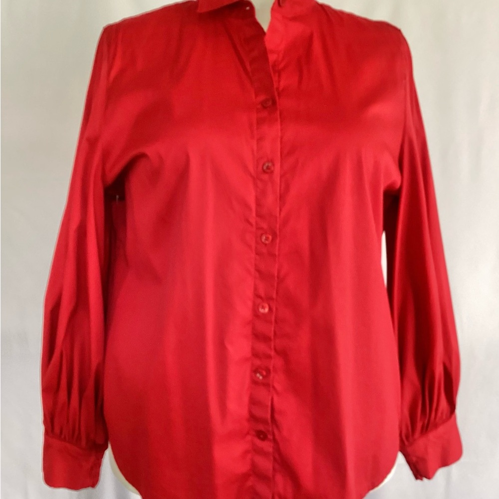 Chico's Vibrant Red Button-Down Blouse